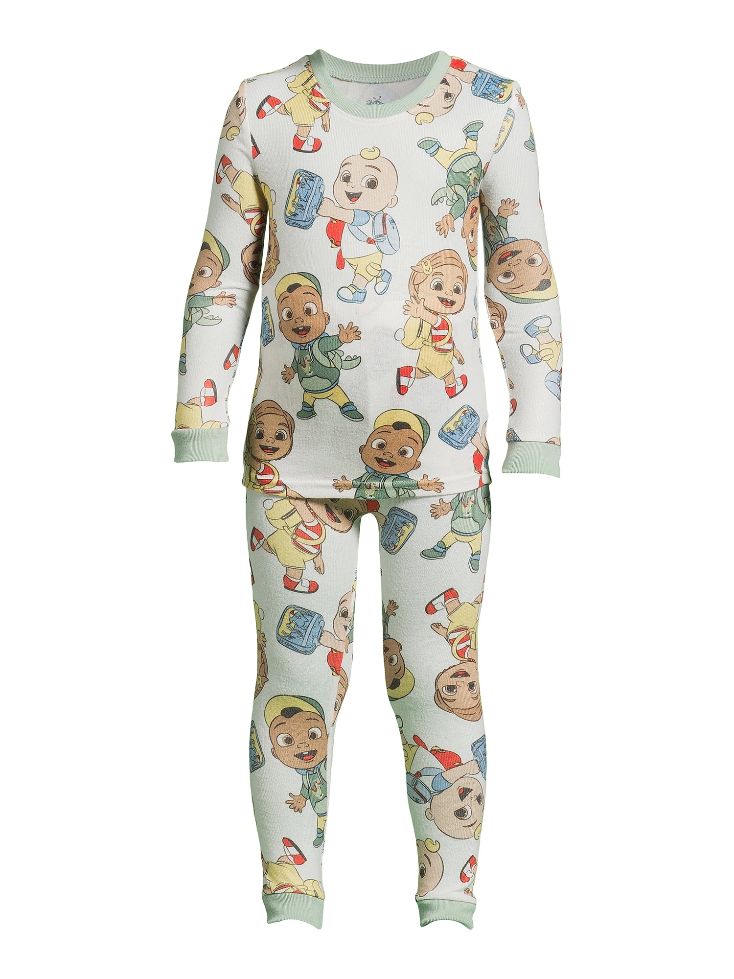 CoComelon Toddler Boys Snug Fit Hacci Long Sleeve Pajama Set, 2-Piece, Sizes 12M-5T