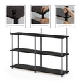 thumbnail image 6 of Furinno Rata 4 x 2 Industrial Multipurpose Flat Base Shelf Display Rack with Metal Frame, Columbia Walnut, 6 of 6