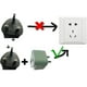 thumbnail image 1 of Adaptador de corriente de pared de CA de viaje universal Enchufe de China y Reino Unido a enchufe de EE. UU., 1 of 2