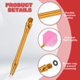 thumbnail image 3 of Ejes de dardos de aluminio Uxcell, accesorios de reemplazo con roscas 2BA y anillos de goma para puntas de acero, dorado, 48 mm, 3 of 5