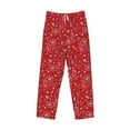 thumbnail image 6 of Daiia Red Paisley Floral Men's Sleep Pant with Pockets and Drawstring,Pajama Pants-Small, 6 of 9