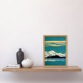 thumbnail image 2 of Winter Lakeside Landscape With Snowy Mountains Duotone Teal Artwork Framed Wall Art Print A4, 2 of 4