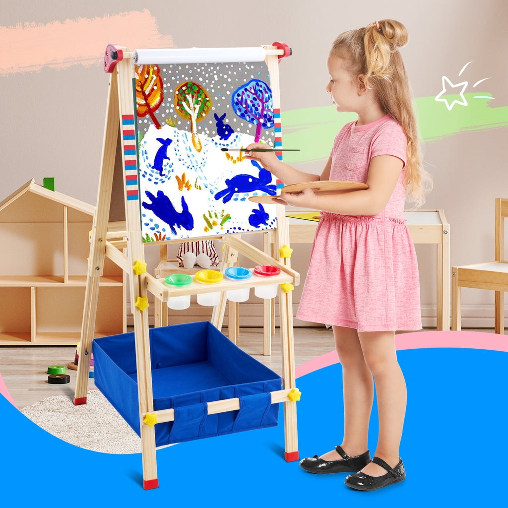 Keenstone Christmas Tree Art Easel for Kids, Learning-Toy for 3,4,5,6,7,8  Years Old Boy&Girls, Wooden Chalkboard&Magnetic Whiteboard&Painting Paper  Stand, Gift&Art Supplies for Toddler 