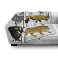 thumbnail image 3 of Zoo Soft Flannel Fleece Blanket, Arrangement of Cartoon Style Wild Animals of Africa Fauna Habitat Savannah Wilderness, Cozy Plush for Indoor and Outdoor Use, 70" x 90", Multicolor, by Ambesonne, 3 of 6