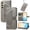 Grey, variant on Butterfly Embossed Wallet Case for Samsung Galaxy A37 5G, PU Leather Flip Cover with Card Holder, Kickstand & Lanyard, Shockproof,,Black,For Galaxy A37 5G