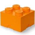 thumbnail image 4 of Room Copenhagen: LEGO Storage Brick - 4 Knobs Lid, Orange - 9.8 x 7.1", Stackable Plastic Container, Holds 800 Building Blocks, Toy Home Organizer Box, 4 of 9