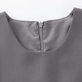 thumbnail image 5 of CAICJ98 Girls School Uniform Jumper Dress Solid Soft Sleeveless Crew Neck A-Line Pleated Dress (7-8 Years,Grey), 5 of 9