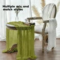 thumbnail image 4 of Cheesecloth Gauze Forest Green Wedding Table Runner, 300 cm Seasonal Fabric Kitchen Dining Holiday Table Decor for Home Party Indoor, 4 of 12