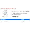 thumbnail image 2 of Head Gasket Set - Compatible with 1985 - 1990 Ford Escort 1.9L 4-Cylinder 1986 1987 1988 1989, 2 of 2