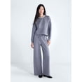 thumbnail image 2 of Scoop Women's and Women's Plus Scubaknit Pearl Embellished Sweatshirt, Sizes XS-4X, 2 of 5