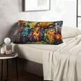 thumbnail image 5 of Plush Throw Pillow Covers, Whimsical Colorful Village Street Pillow Cases with Invisible Zipper, Breathable Microfiber Pillow Cases Standard Size for Sleeping Bedroom Sofa Living Room 14x20, 5 of 5
