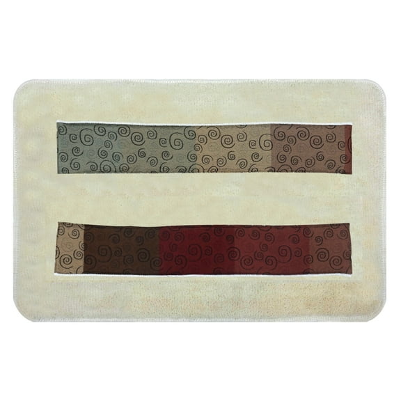 Popular Bath Miramar Bath Collection - 21 x 32 Banded Bathroom Rug