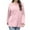 Pink, variant on Sweatshirt For Women Trendy Womens Sweatshirts Vneck Open Front Cardigan Sweaters For Women Women'S Fashion Hoodies & Sweatshirts Zipper Long Sleeve Shirts For Women Cotton