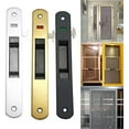 thumbnail image 2 of 1 Piece Sliding Glass Door Window Cove Lock Hook Style Plate Fastener Zinc Alloy - Gold, 2 of 5