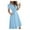3-Sky Blue, variant on 2025 Puawkoer casual dress 1pc Dress Midi Dress Baby Blue Dress for Women Wrap Dresses for Women 2025 Ladies Dresses Green Dresses for Women 2025 And Linen Short Sleeve Holiday Semi Casual Women'S V