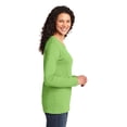 thumbnail image 3 of Port & Co LPC54LS Ladies Long Sleeve Core Cotton Tee, Lime - 2XL, 3 of 6