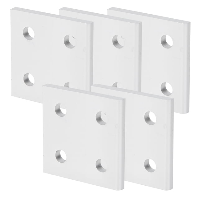 Placa de Conexión Vertical de 4 Orificios Tablero de Perfil de Aluminio Duradero 5 Piezas para conexión de extensión Color Lineal Pletado