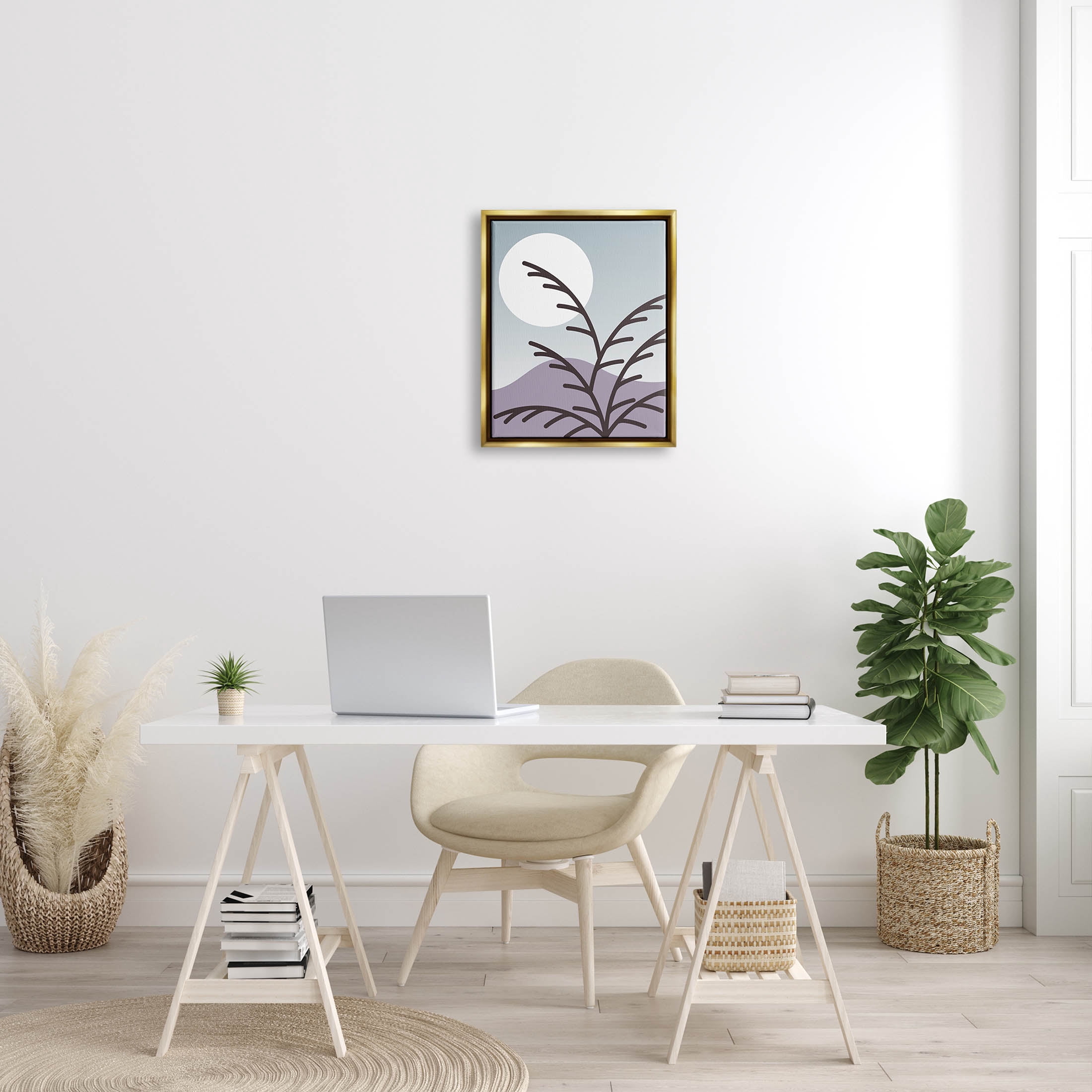 Moonlit Mountain Botanicals Botanical & Floral Graphic Art Metallic Gold Framed Art Print Wall Art