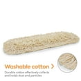 thumbnail image 3 of Staples Coastwide Professional Cut-End Dust Mop Head Cotton 24" x 5" White 3/Pack CW56753, 3 of 5