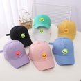 thumbnail image 2 of Smiley Face Hat Kids Baseball Hat Cap Girls Boys Adjustable Toddler Baseball Cap Cute Embroidered Hats Age 2-8, 2 of 5