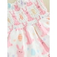 thumbnail image 6 of Biekopu Toddler Girls Easter Dress Rabbit Print Tie-Up Spaghetti Strap Sleeveless Ruched Baby Dress Summer Casual Princess Dress, 6 of 7