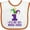 White and Orange, variant on Inktastic 1st Mardi Gras Jester Hat Childs Party Boys or Girls Baby Bib