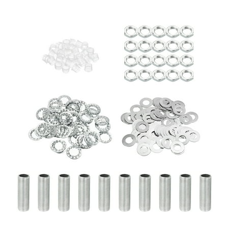 

Uxcell M10 Thread 1.18 Lamp Pipe Kit with Lock Nuts Washers Fasteners Assortment Hardware