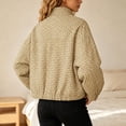 thumbnail image 4 of Women Oversized Gingham Jacket Zip Up Stand Collar Casual Coat Spring Fall Clothes (Yellow L), 4 of 6