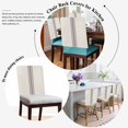 thumbnail image 5 of Simple Farmhouse Style,Chair Back Cover for Dining Room Set of 8,Abstract Grey Geometric Stripe Removable Kitchen Chair Slipcovers,Washable Seat Protector for Restaurant Party Banquet Wedding Décor, 5 of 9