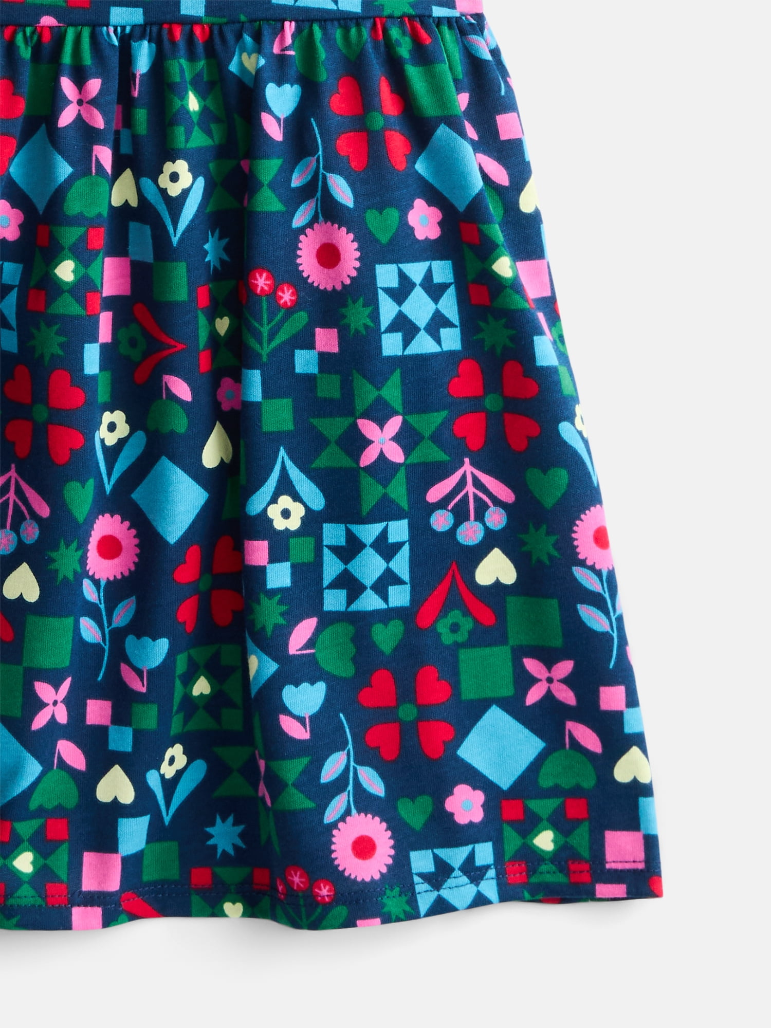 Wonder Nation Girls Play Dress with Short Sleeves, Sizes XS-XXL
