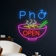 thumbnail image 2 of Handmadetneonsign Pho Open Led Sign, Pho Noodles Neon Sign, Vietnamese Noodles Led Light, Vietnam, 2 of 5
