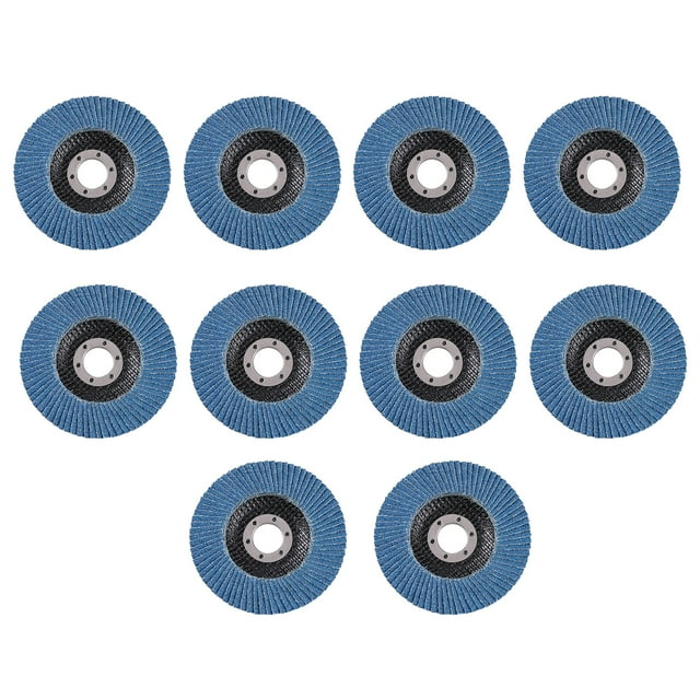 10 discos de solapa para amoladora angular de 4,5 pulgadas, 4,5 x 7/8 pulgadas, premium