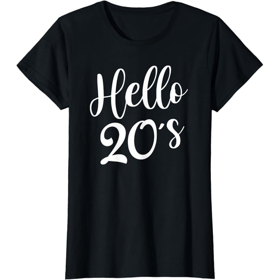 Womens Hello 20's Womens 20th Birthday Gift 20 Year Old Bday Squad T-Shirt