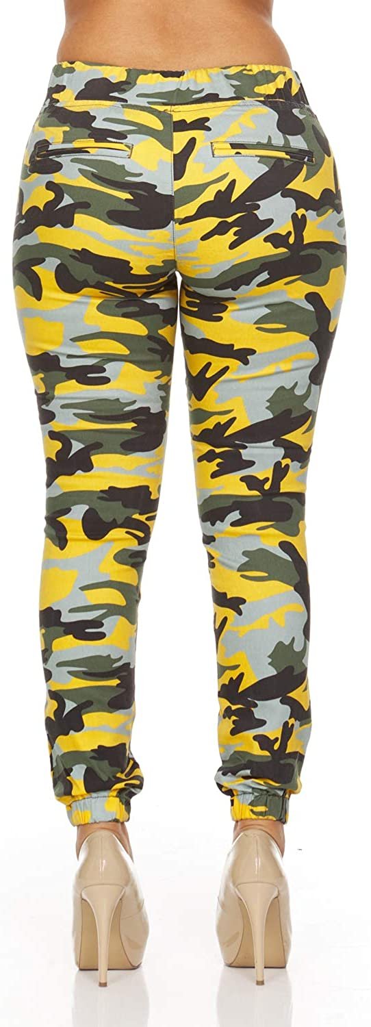 YDX Smart Jeans Juniors Denim Joggers for Teen Girls Cute Comfort Stretch High Rise Bright Camo Size 22 Plus - image 3 of 5