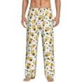 thumbnail image 2 of Picia Bee and Flowers Mens Soft Woven Cotton Elastic Waistband Sleep Pajama Pant Lounge Sleep Pant With Pockets And Drawstring-XX-Large, 2 of 9