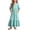 Mint Green A2, variant on Antinious Girls Solid Pleated 3/4 Sleeve Round Neck Casual Versatile Wear Dress