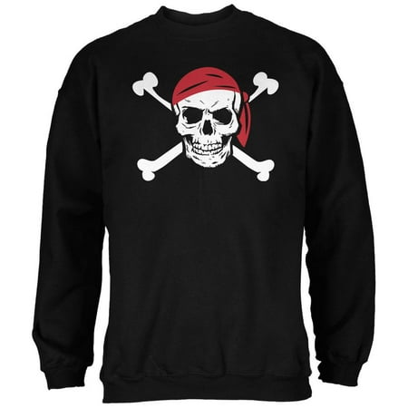 Jolly Roger Pirate Costume Black Adult Sweatshirt