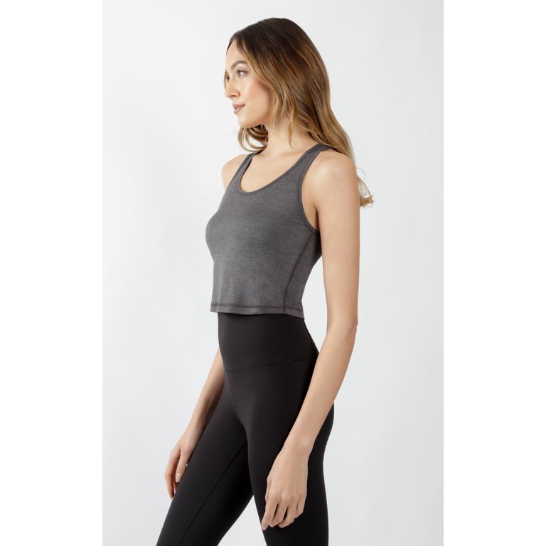 Yogalicious Women's Racerback Cropped Tank Top 