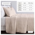 thumbnail image 4 of Solid Quilt Set - Lightweight, Soft, All-Season - 3-Piece Seersucker Bedding Set (Full / Queen, Bone), 4 of 6