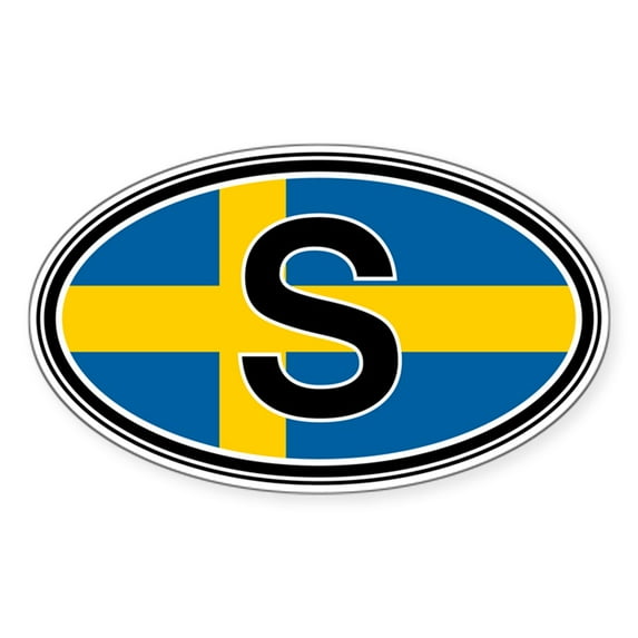 CafePress - Sweden Euro Oval Sticker - Sticker (Oval)