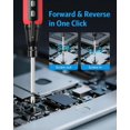 thumbnail image 3 of Precision screwdriver set, USB rechargeable cordless screwdriver with LED light, 9 screwdriver bits, automatic and manual modes, portable repair tools, 3 of 5