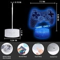 thumbnail image 3 of Joystick Game Over 3D Illusion Room Desk Decor Lamp Gaming Night Light with 16 Colors Change, Touch & Remote Room Decorations Toys Gifts for TV Gamer Men, Girls, Women, Teens, Boys, Kids, 3 of 6