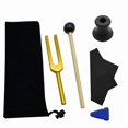 thumbnail image 1 of Weighted Acoustic Tuning Fork Set for Sound Therapy Slider Design Silver Gold Multiple Frequencies, 1 of 4