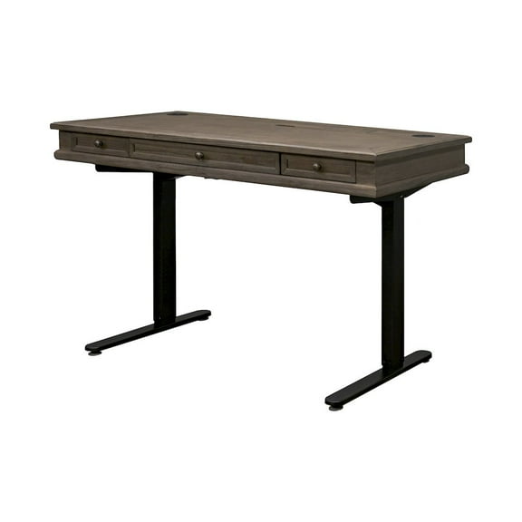 Martin Furniture Carson Wood Electronic Sit/Stand Desk, Standing Desk, Gray