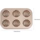 thumbnail image 2 of Molde para tartas de acero al carbono de 6 cavidades para magdalenas, molde antiadherente para hornear en la cocina, bodas, fiestas de cumpleaños, 2 of 5