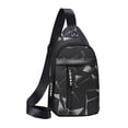 thumbnail image 2 of Bolso de Pecho para Hombre, Bandolera Cruzada, Organizador Tipo Bandolera con Puerto para Auriculares, Bolsa de Viaje Multifuncional, Cartera de Ocio y Negocios, 32 x 17 x 6 cm, 2 of 6