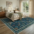 thumbnail image 3 of Moynesa Insect 8'x10' Large Area Rugs for Living Room Washable Natural Bedroom Rug Bug Accent Carpet for Dining Room Nursery Office Sunroom Stain Resistant Non Slip, Green, 3 of 12