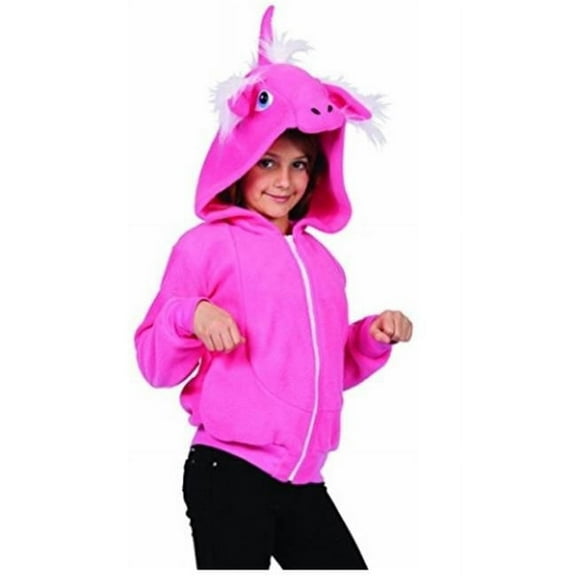 Diva Unicorn Hoodie Child Small, Pink