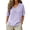 Light Violet, variant on 2026 Womens Summer Tops Solid Color Lace Embroidered V Neck Blouse for Women Loose Fit Hide Tummy 3/4 Sleeve Casual Shirts Elegant Dressy Tops for Daily Office Wear Size 4XL Red