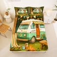 thumbnail image 5 of Catabedysis Retro Camper Bed Sheets,Camp Life Print Full Size Sheets For Boys,Multicolor,4 Pieces,1 Flat Sheet, 1 Fitted Sheet and 2 Pillowcases, 5 of 6